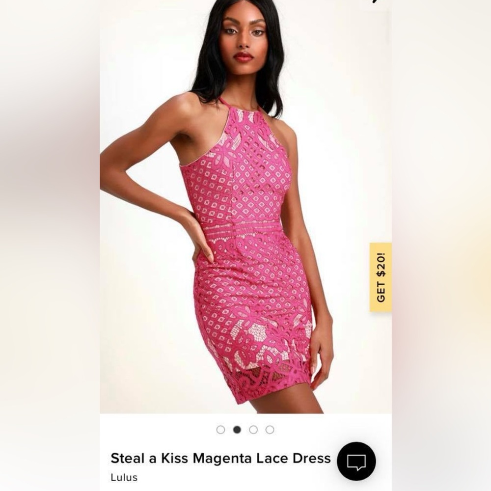 Lulus Magenta Cocktail Dress Size